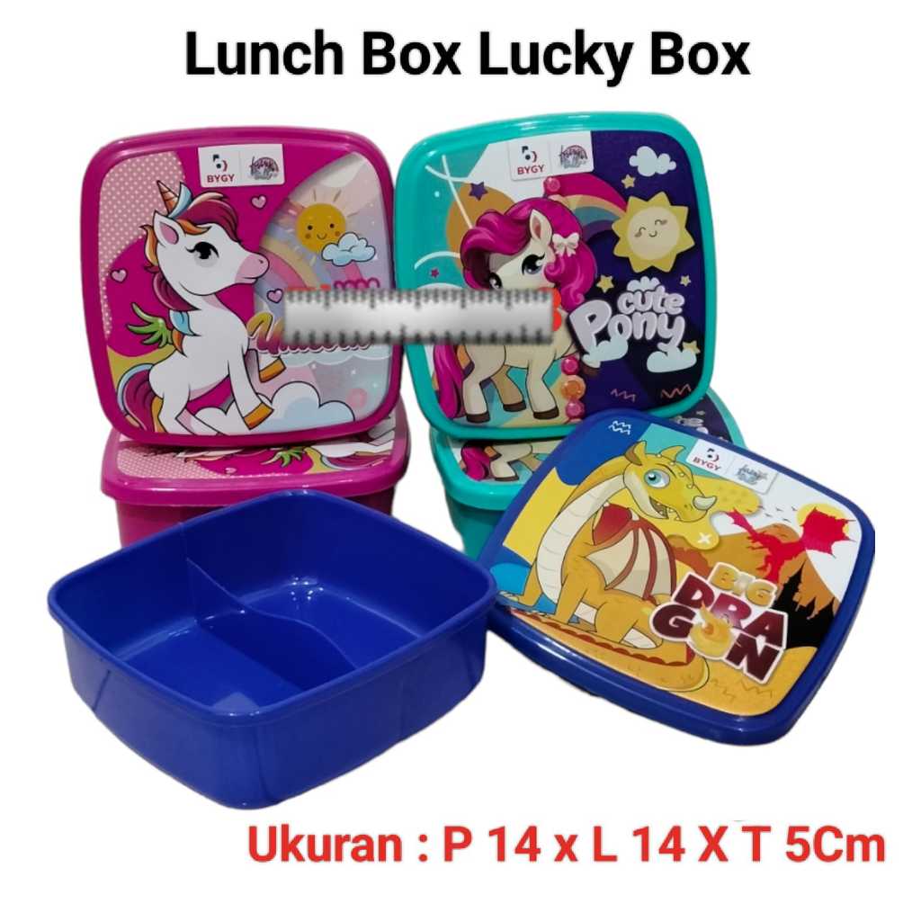 Lunch box lucky box/tempat makan/DUA SEKAT