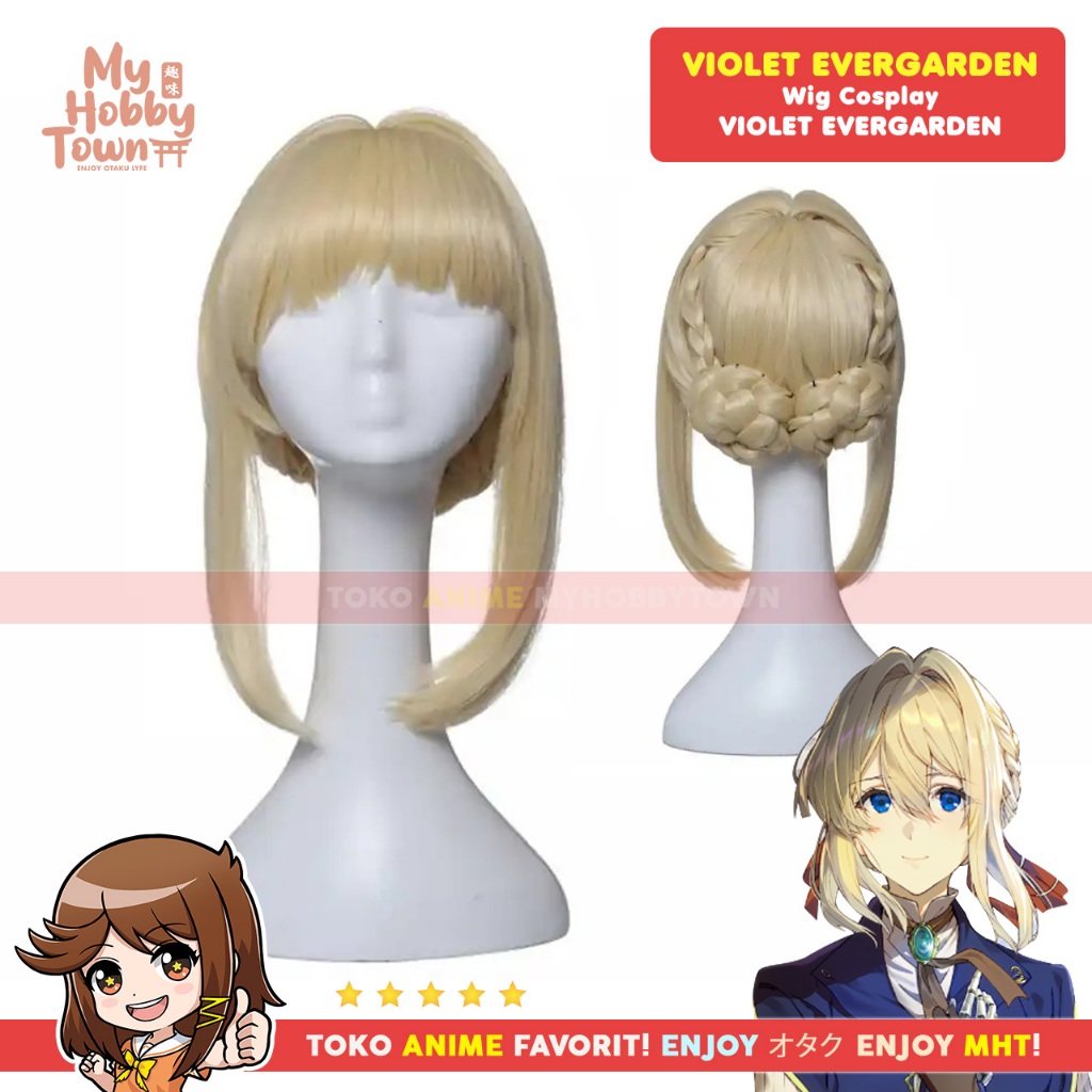 Wig Cosplay Anime Violet Evergarden Rambut Palsu