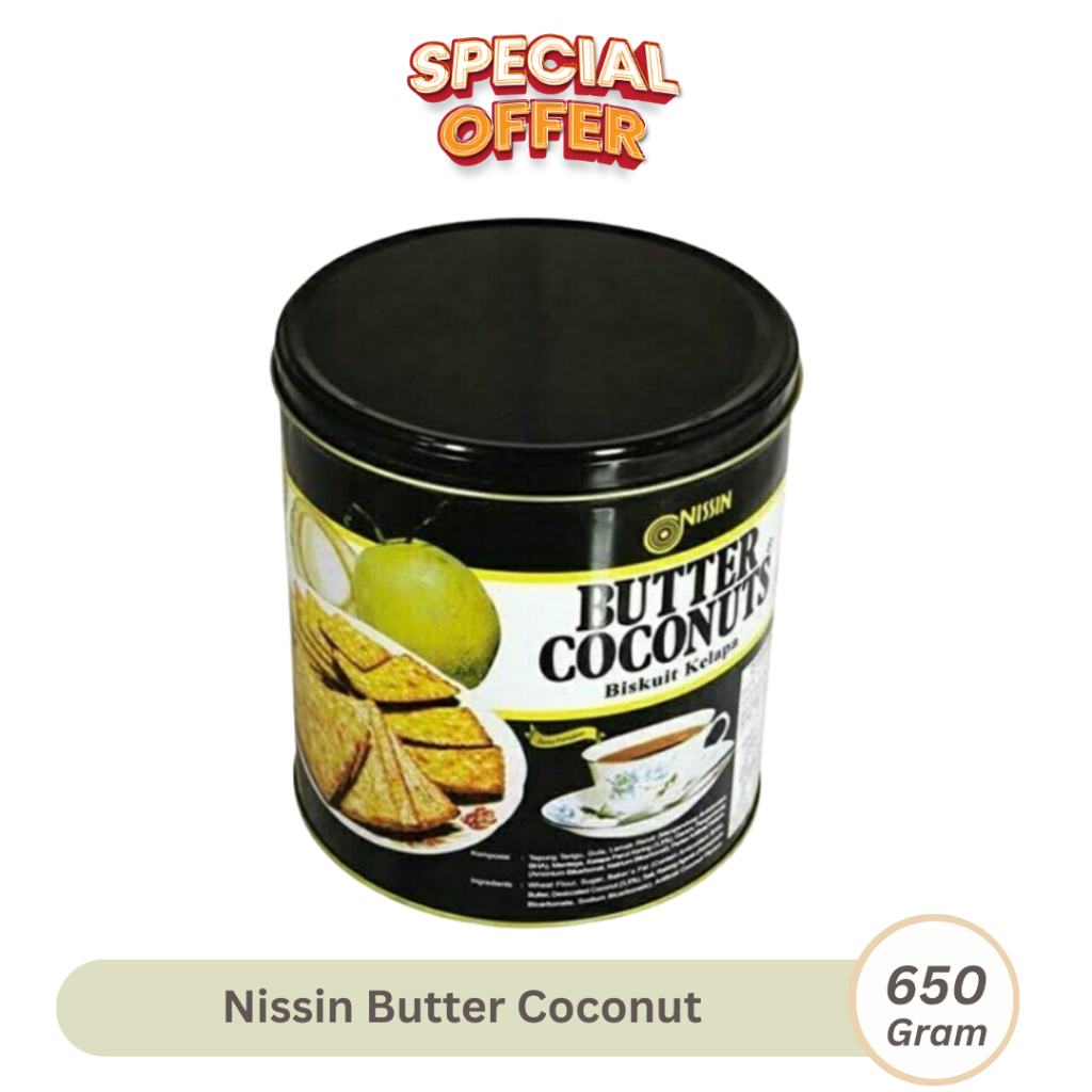 

Nissin Biskuit Kelapa 650 gram Biscuits Gabin Coconut Snack Lebaran
