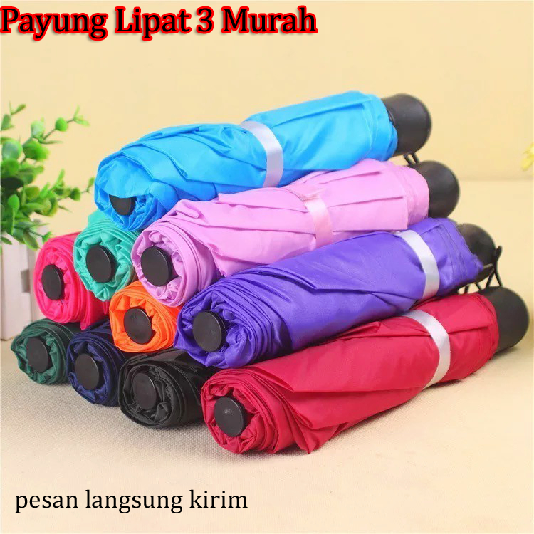 Payung Lipat 3 / Payung Lipat Polos / Payung Lipat Manual