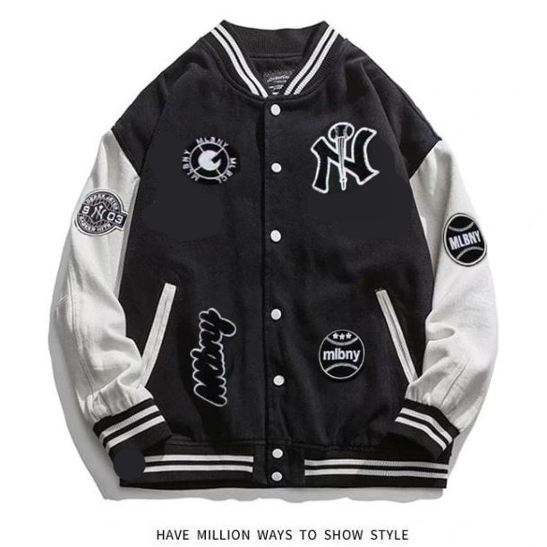 Jaket Varsity MLBNY Baseball / Bisboll Korean Fashion Dewasa Varsity Jacket