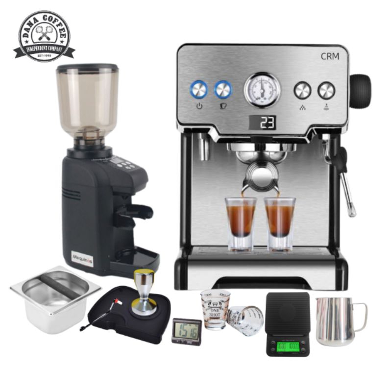 Paket usaha Mesin Kopi espresso CRM05 + Maquinos L20 + Tools