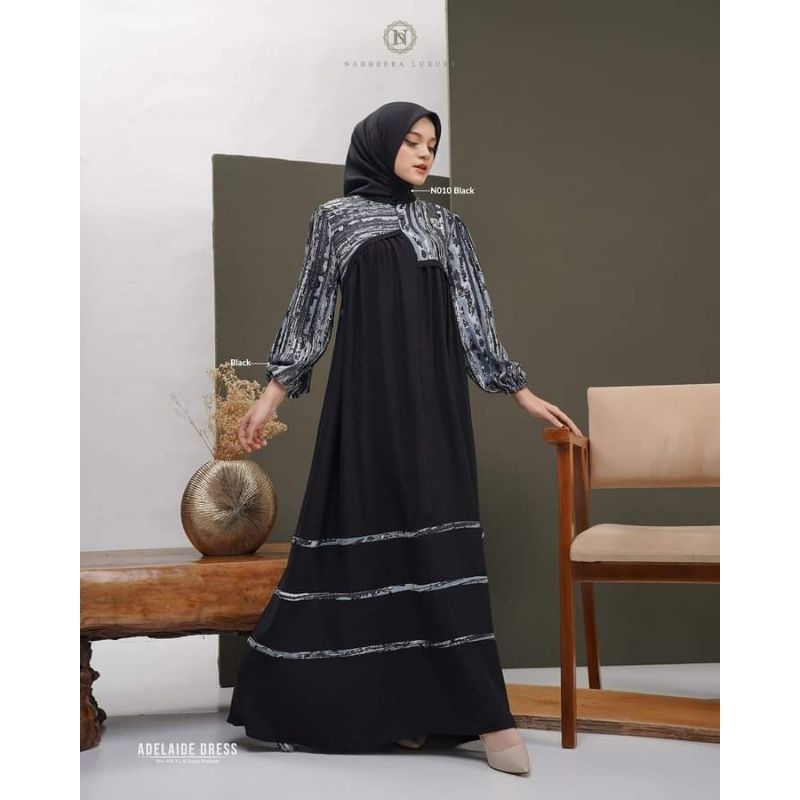 Dress Lebaran Terbaru by Nadheera luxury Adelaide Dress Nadheera || Dress Remaja || Gamis Kekinian