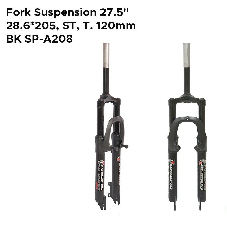 Garpu fork sepeda gunung 27.5 inch mtb pacific tinggi 120 mm diamter 28.6 mm shock depan per oversis