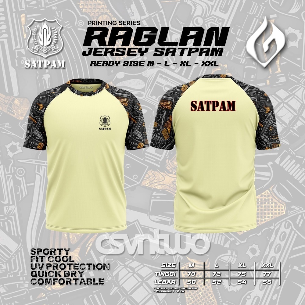 Kaos SATPAM SECURITY Regland Printing Dryfit Milano / kaos Jersey SATPAM SCEURITY Bahan Dryfit / SEC