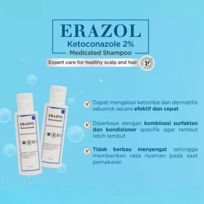 Erazol Ketoconazole Medicated Shampoo 2% 100ml Original