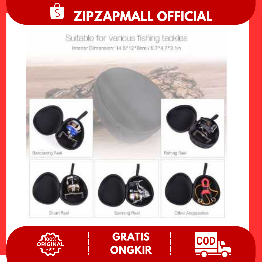 Hard Case Pouch Tas Memancing Khusus Reel Pancing / Tas Reel Pancing / Perlengkapan Memancing Mancin