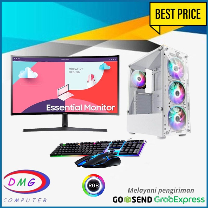 PC Gaming Lengkap Intel Core i5 10400F With RX550 RAM 16GB