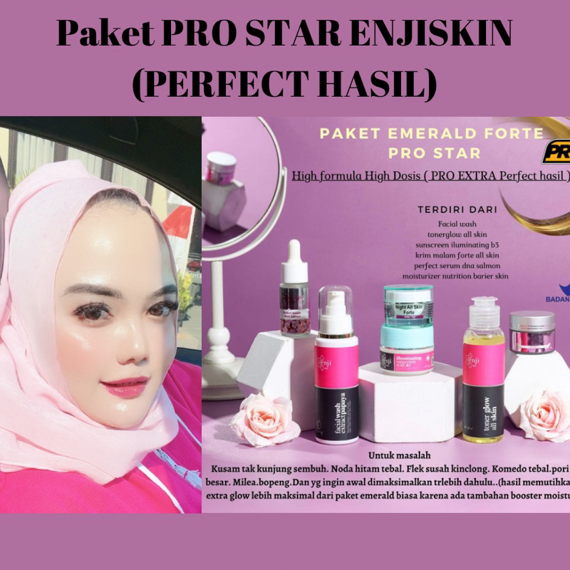 Skincare Wajah Paket Emerald Forte PRO STAR (EXTRA PERFECT Hasil) Whitening Flek Glowing dan Anti Ag