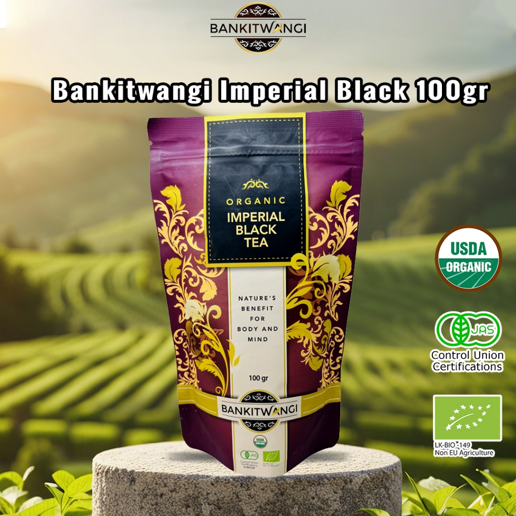 

Bankitwangi Teh Organik Black Tea Imperial Kemasan Pouch 100gr || New Packaging!!!