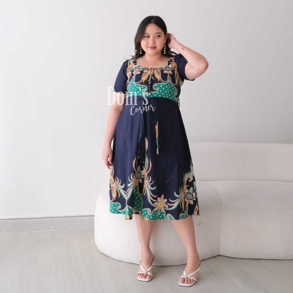 Vintage Batik dress - buttoned dress - dress kancing batik - gaun pesta - dress batik - dress kerja 