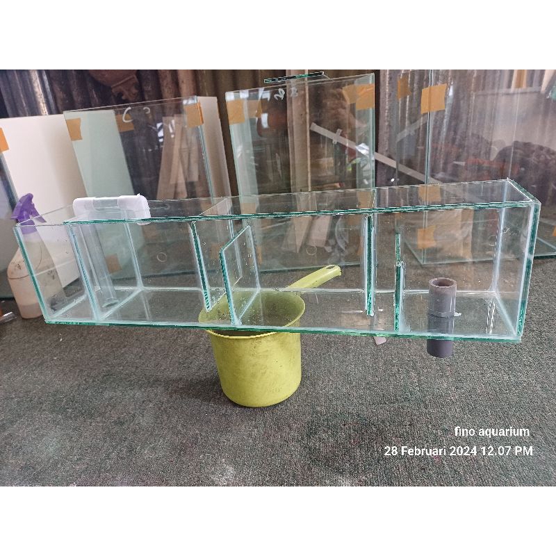 Top filter kaca aquarium 60x15x15