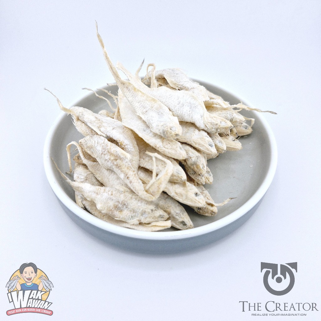 

Ikan Asin Bulu Ayam / Jentir 100gr Cap iWak Wawan