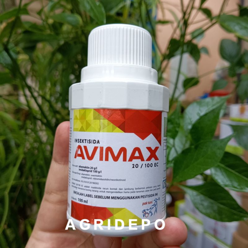 AVIMAX 20/100 EC 100 ML Insektisida Dua Bahan Aktif Abamektin dan Imidakloprid Ampuh untuk Hama Trip