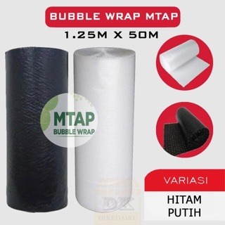 

buble bubble wrap mtap per roll 50m x 1,25 hitam/putih