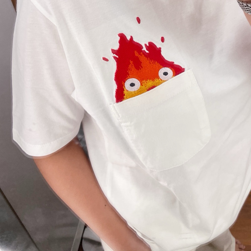 Studio Ghibli Calcifer Tshirt Baju