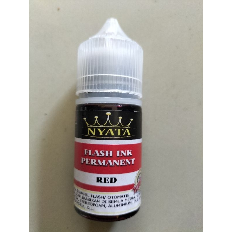 

TINTA STEMPEL FLASH PERMANENT ,MEDIA PLASTIK ,isi 30 ml