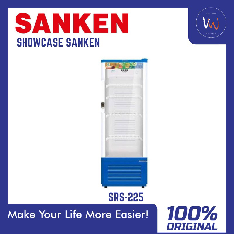 Showcase Sanken SRS-225 3 Rak / Kulkas Pendingin / Pendingin Minuman
