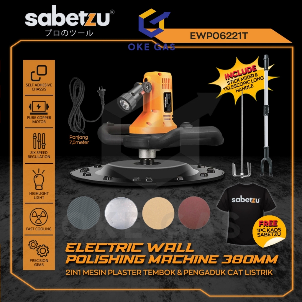 Mesin Pengaduk Cat Semen Alat Perata Poles Plester Acian Dinding Tembok lantai Adukan Semen Cat Acia
