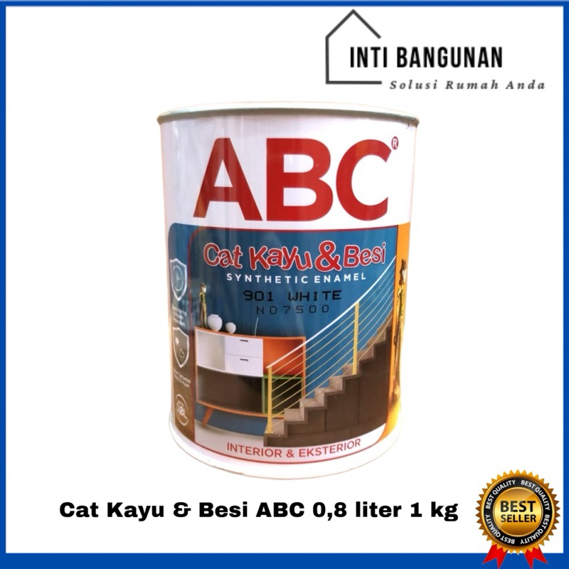 Cat ABC 0.8L 1kg Minyak Kayu / Besi Glossy / Kilat Putih / Hitam / White / Black / Black Doff / Whit