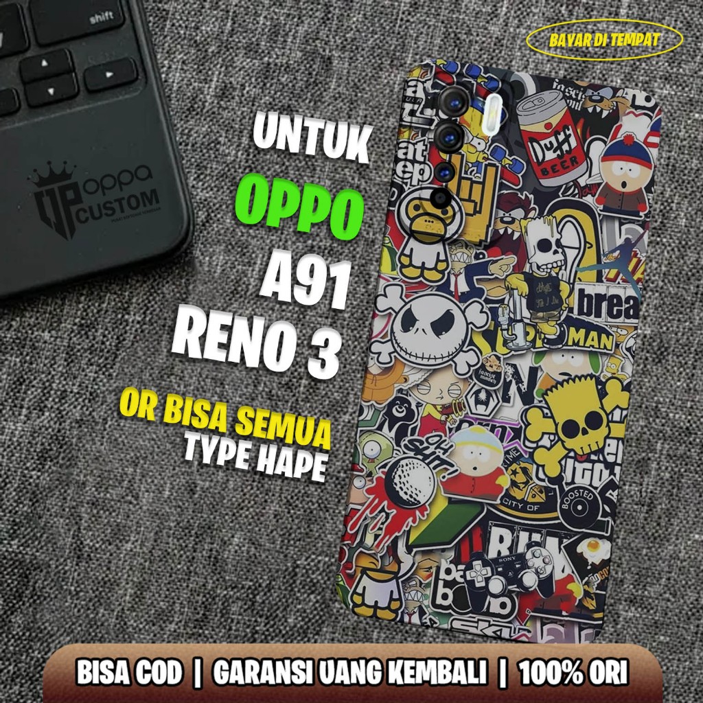 Case Oppo Reno 3 / Oppo A91 - Casing Oppo Reno 3 / Oppo A91 - ( GRAFITTY ) - Case Hp - Casing Hp - S