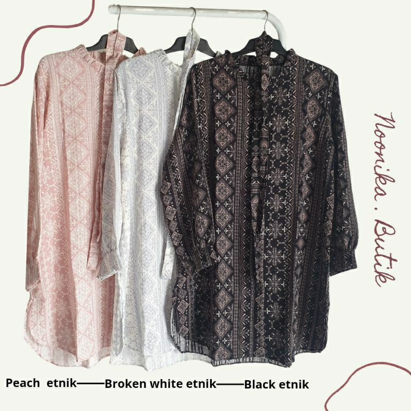 Tunik motif / tunik etnik / tunik motof bunga