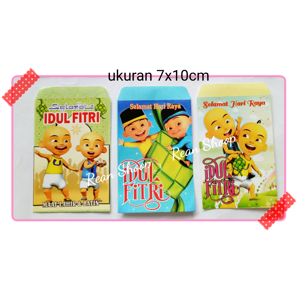 

amplop angpao lebaran idul fitri ukuran kecil karakter Upin & Ipin / Upin dan Ipin