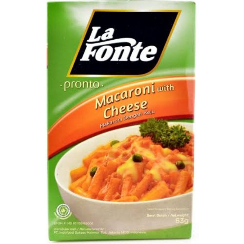 

LaFonte Pronto Macaroni with cheese flavour 63gr