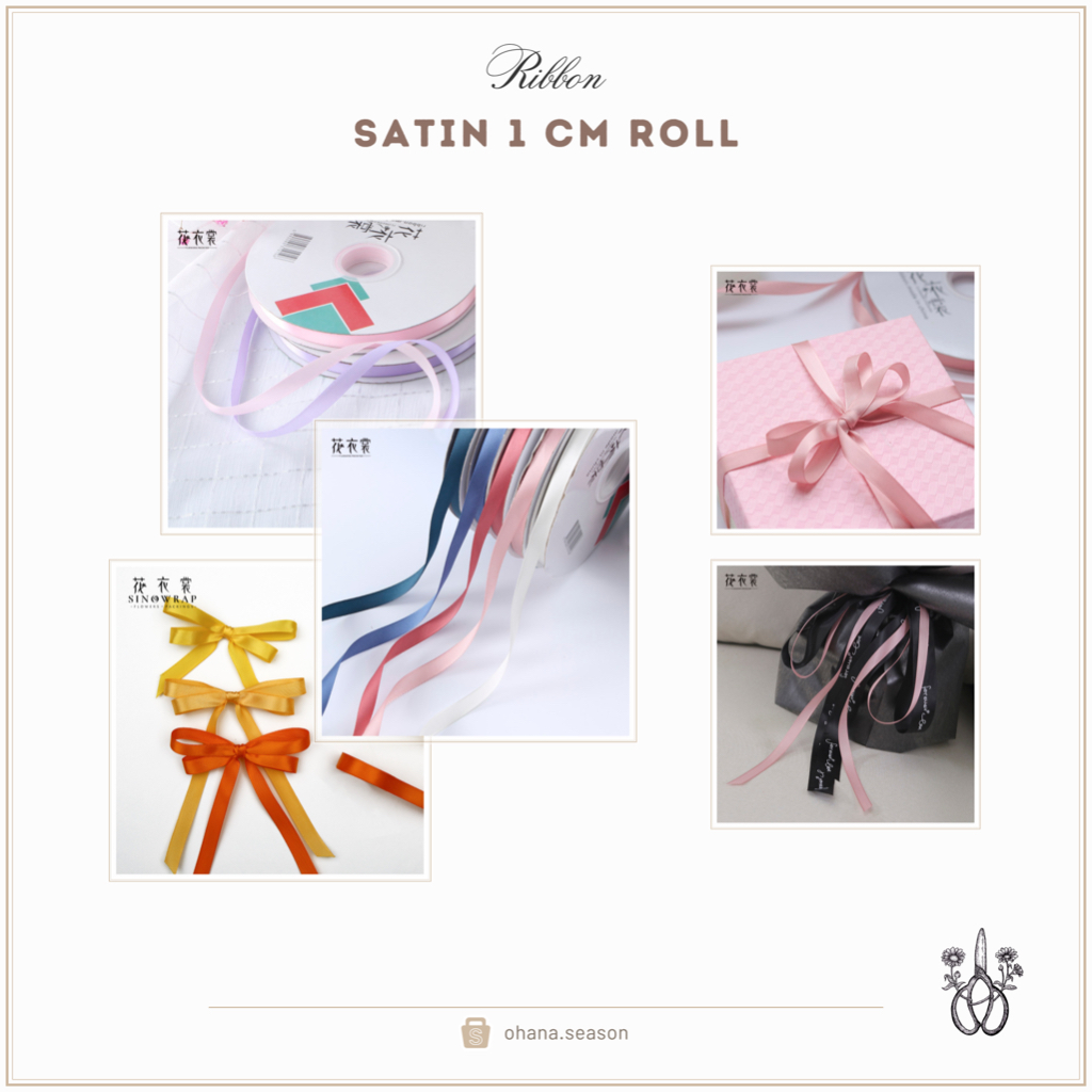 

(1 ROLL/1 CM) Ohana Season Ribbon | Pita Satin 90 Yard