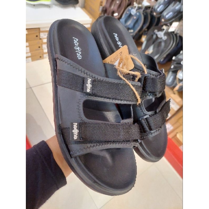 patapata Pria Hitam flipflop anti air