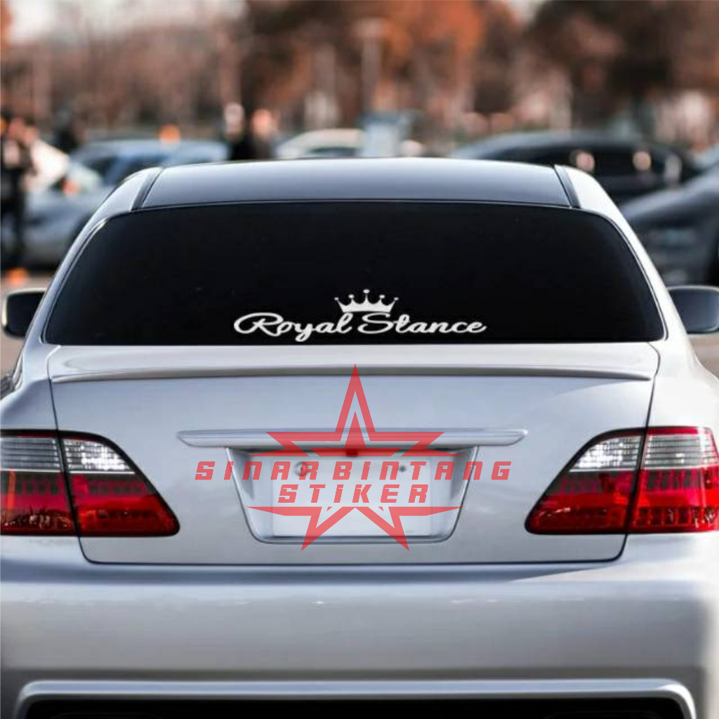 stiker kaca mobil royal stance stiker kaca depan belakang mobil