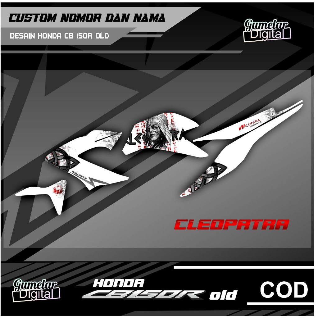 STRIPPING SIMPEL HONDA CB 150R OLD CLEOPATRA SUDAH DI CUTTING TINGGAL TEMPEL