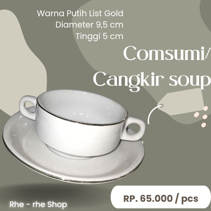 Cangkir Soup SANGO warna putih diameter 9,5"