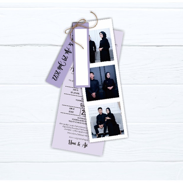 UNDANGAN PERNIKAHAN KEREN MURAH/UNDANAGAN SIMPEL/UNDANGAN AESTHETIC/UNDANGAN RUSTIC ART PAPER GLOSSY