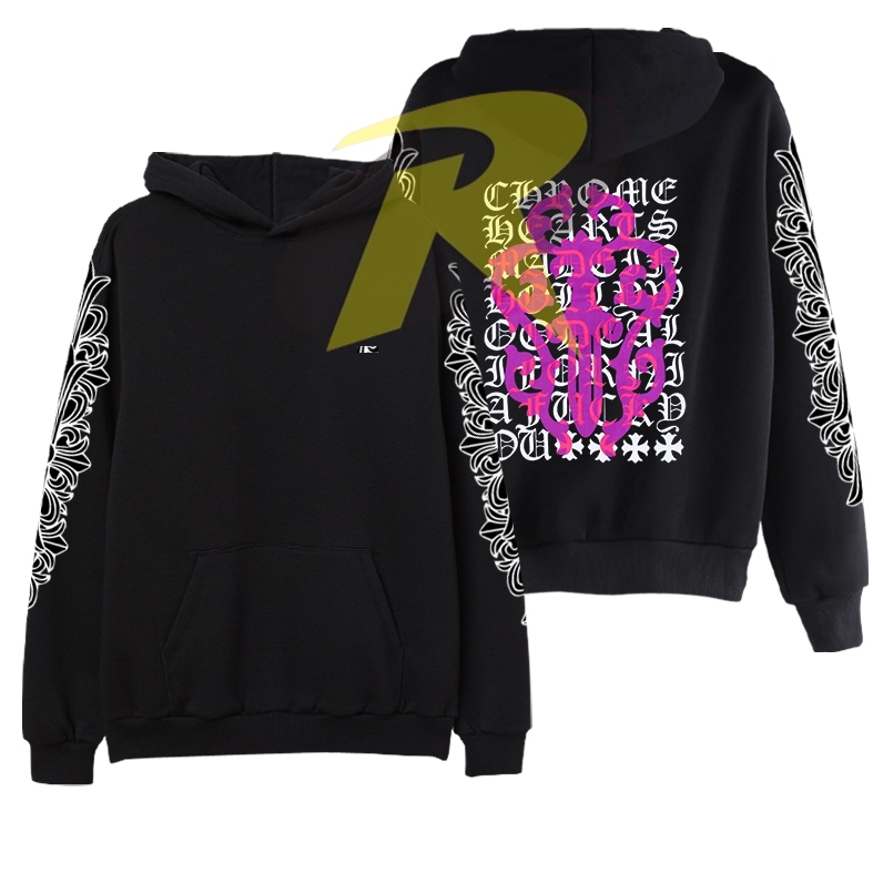 Chrome Hearts Eye Chart Pink Dagger Pullover Hoodie