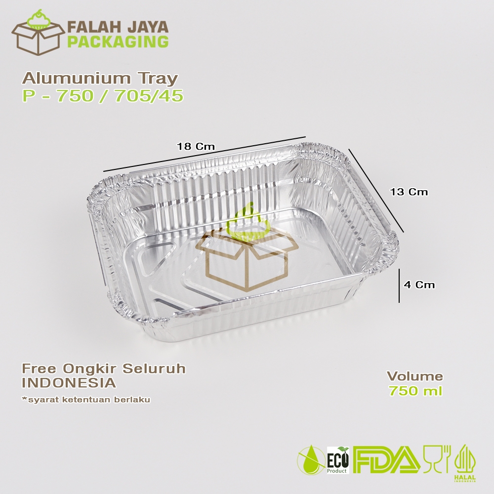 ALUMUNIUM FOIL TRAY P 750 / MACARONI SCHOTEL / LASAGNA