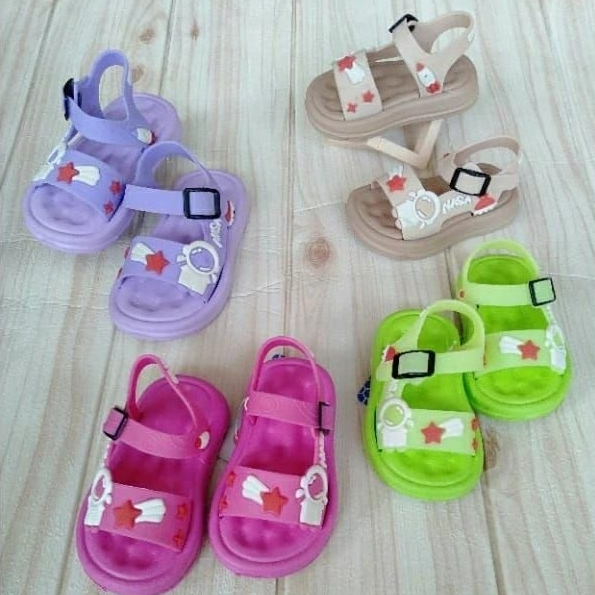 KKY-[SANDAL ANAK] Sendal Tali Belakang Astronot Oricon Nasa Karakter Lucu