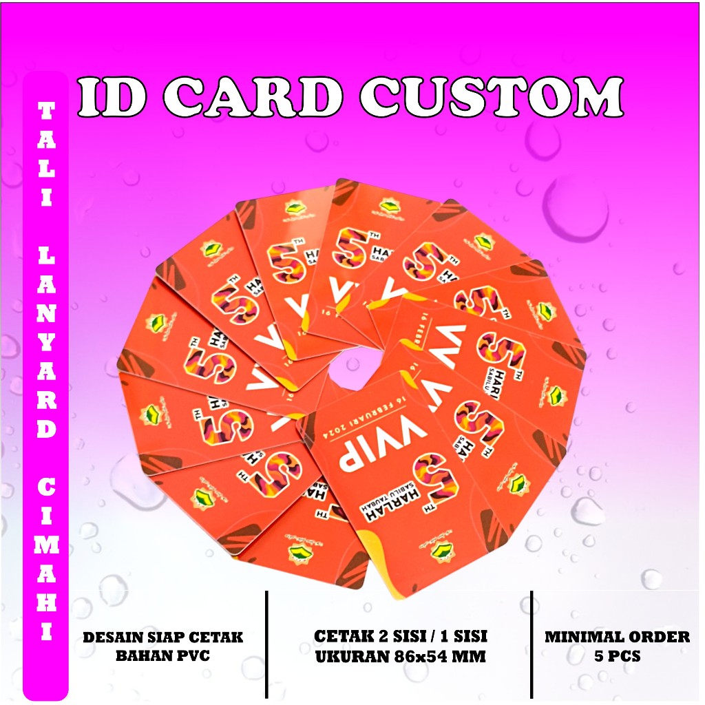 

HOT SALE! CETAK ID CARD CUSTOM LAMINASI GLOSSY BAHAN PVC KETEBALAN 0,09 mm