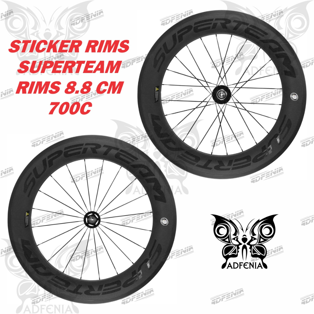 Stiker Decal Rims Superteam 88mm 700c