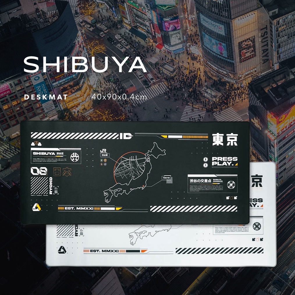 ART J19Q SHIBUYA Gaming Mousepad Deskmat by Press Play
