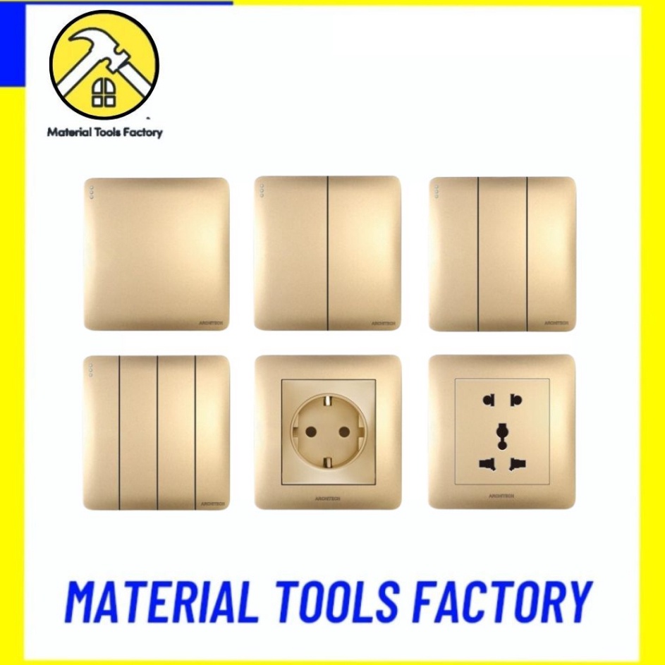 LCt ARCHITECH INFINITY A63 GOLD SAKLAR STOP KONTAK FRAME  STOP KONTAK ARCHITECH  SAKLAR ARCHITECH  S
