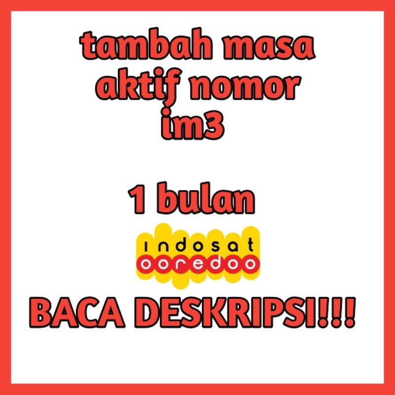 tambah masa aktif kartu im3 1bulan