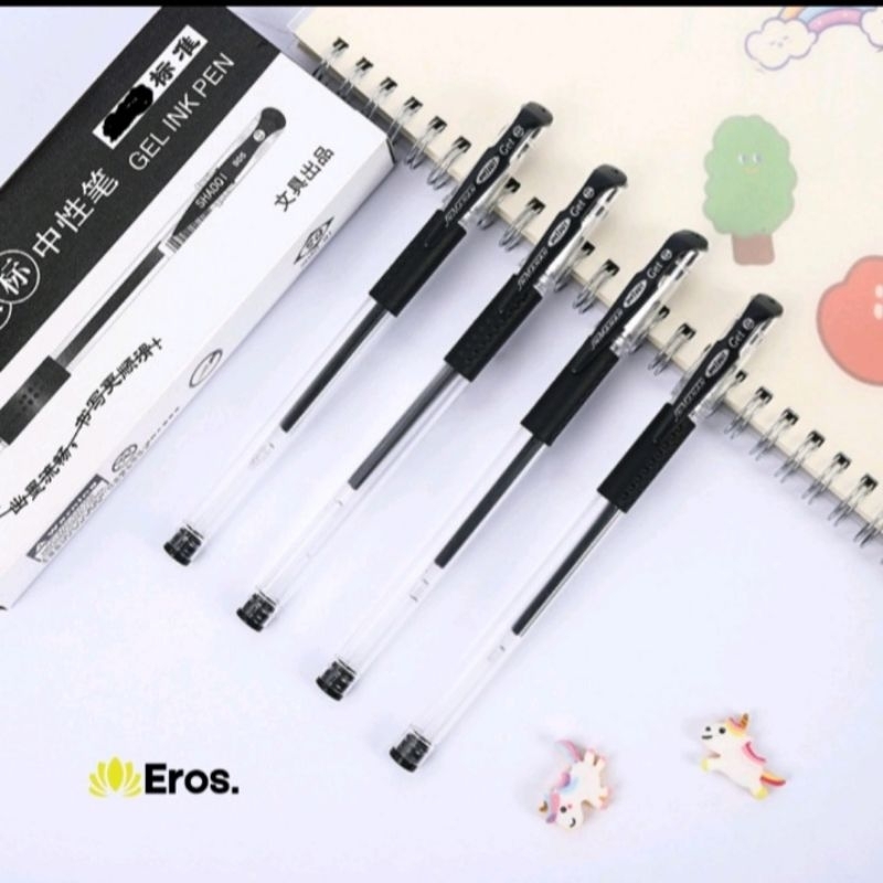 

24 Pcs Pulpen Gel 0.5mm Bolpen Pena Pen Alat Tulis Gel Tebal 0.5 MM Pena Cair