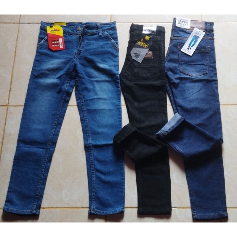 celana jeans pensil anak cowok 8-12 tahun