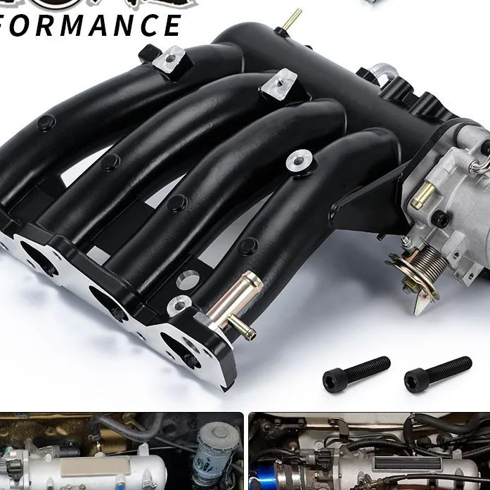 Aluminium D15 D16 D-SERIES Intake Manifold dengan 70Mm Throttle Body