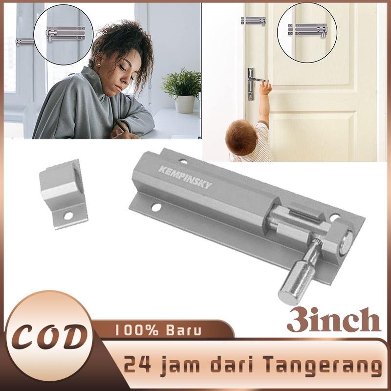 3Inci Grendel Kunci Slot Samping Grendel Slot Kunci Rumah Pagar