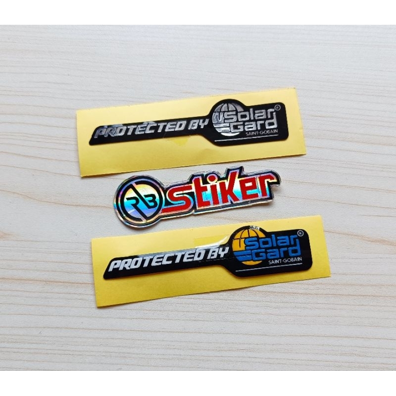 Stiker kaca film Protected By SOLAR GARD emboss solar gard