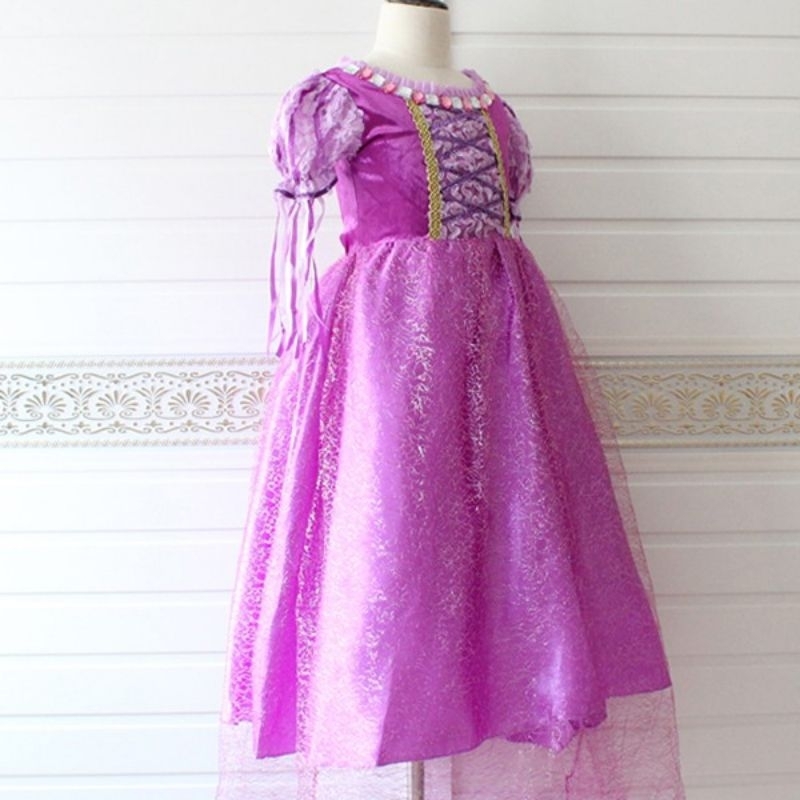 Dress rapunzel kostum princess disney