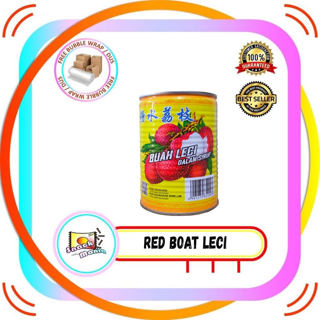 

RED BOAT Lychee In Syrup / Buah Leci Kaleng Lychees in Sirup 567 gr