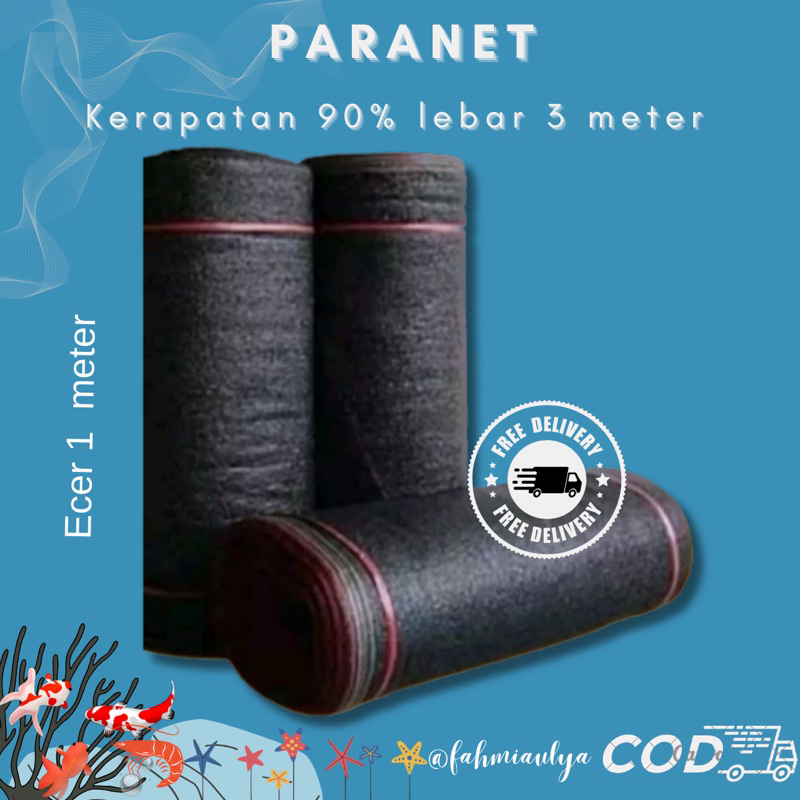 PARANET JARING PARANET 90% RAJUT LEBAR 3 Meter Ecer per Meter